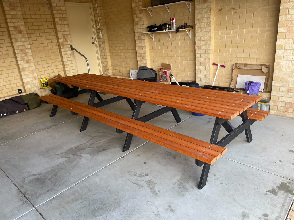 Picnic Table with black frame